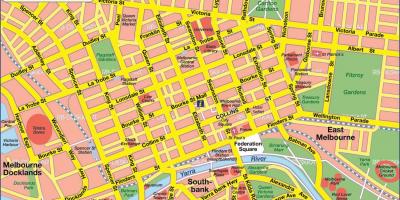墨尔本城的地图