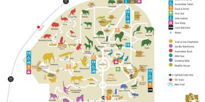 地图上的墨尔本的动物园