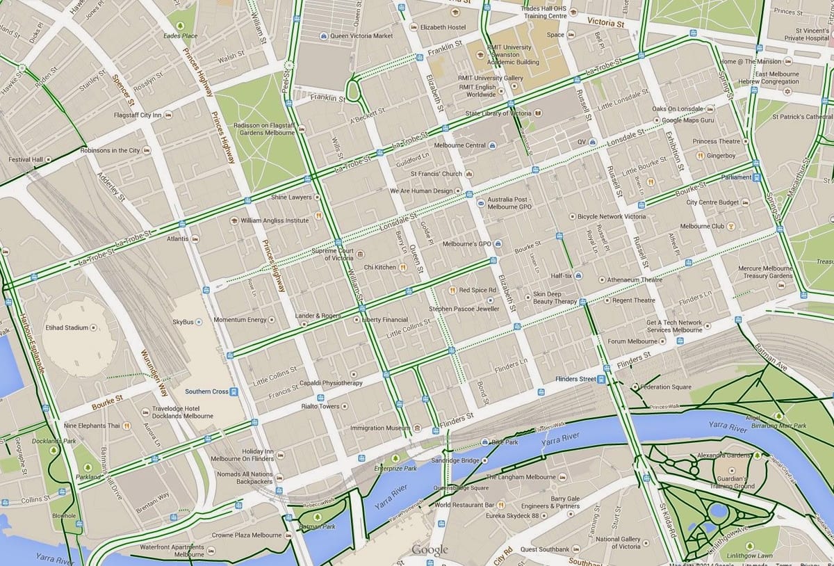 墨尔本的地图cbd