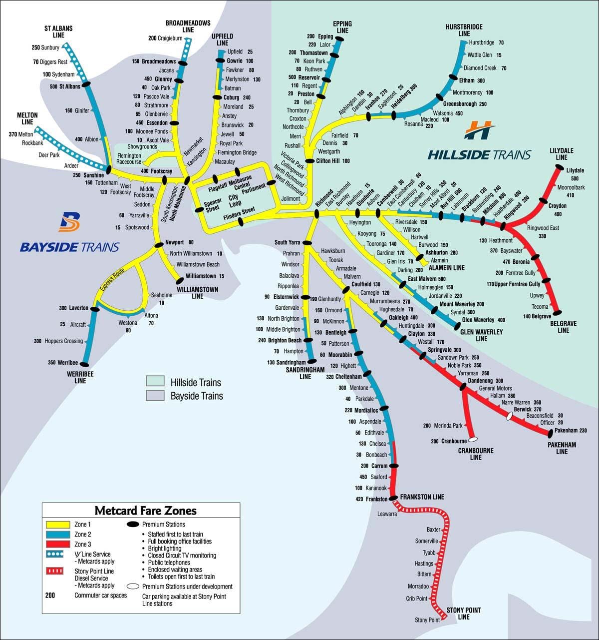 轨墨尔本的地图