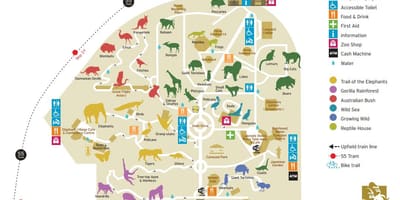 地图上的墨尔本的动物园