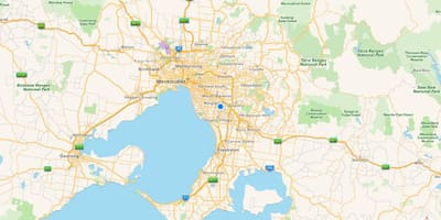 墨尔本的地图和郊区的