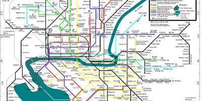 墨尔本的地图坐巴士