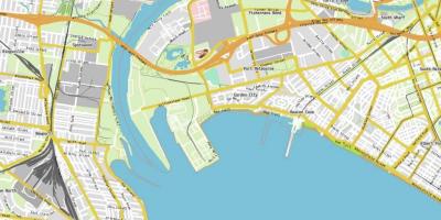 墨尔本港的地图