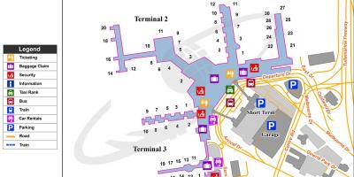 墨尔本机场的地图