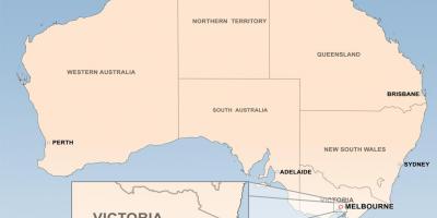 澳大利亚墨尔本的地图